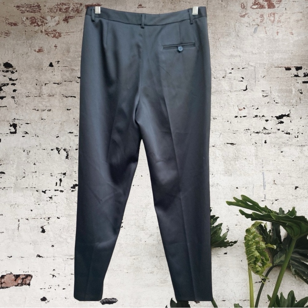 $10$ADD on NYGARD COLLECTION- BLACK SATIN STRAIGHT LEG TROUSER - NWT